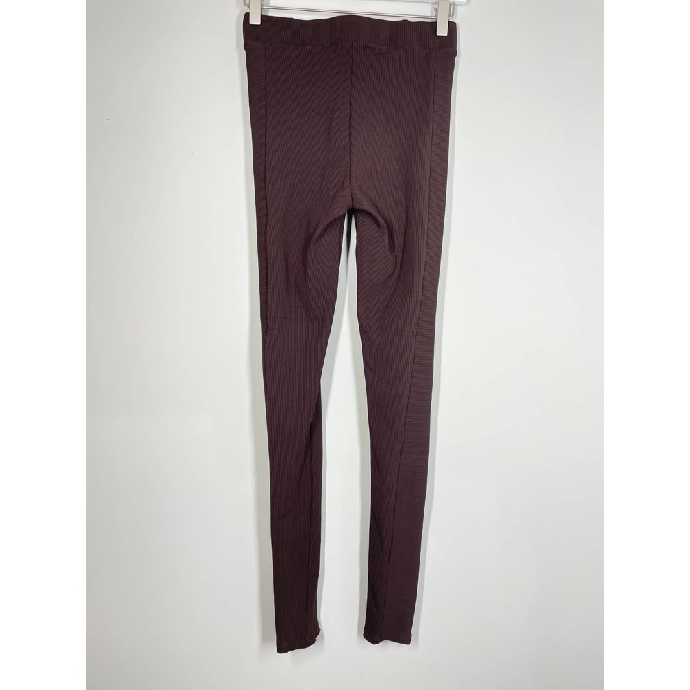 NWT NAKED WARDROBE Snatched To The Side Leggings Brown M - Picture 6 of 9